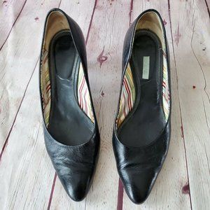 BALLY Black Leather Heel Women's US 9 EU 39.5